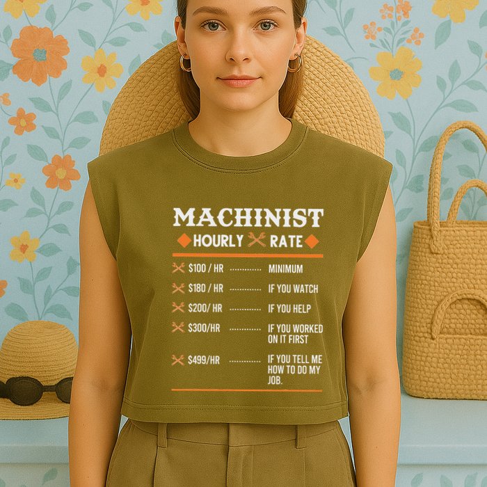 Machinist Hourly Rate Machining Garment-Dyed Women's Muscle Tee