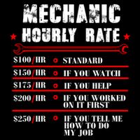 Mechanic Hourly Rate Funny Car Motorcycle Labor Mechanic Gift Drawstring Bag