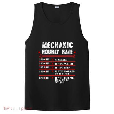 Mechanic Hourly Rate Funny Car Motorcycle Labor Mechanic Gift PosiCharge Competitor Tank