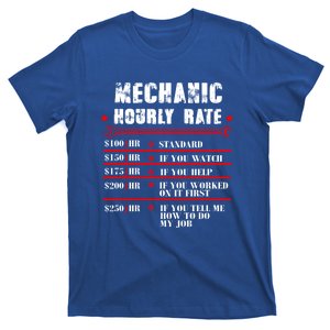 Mechanic Hourly Rate Funny Car Motorcycle Labor Mechanic Gift T-Shirt