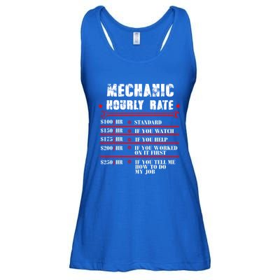Mechanic Hourly Rate Funny Car Motorcycle Labor Mechanic Gift Ladies Essential Flowy Tank