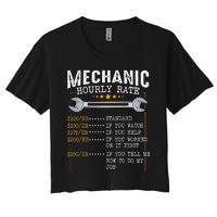 Mechanic Hourly Rate Labor Rates Funny CoWorkers Car Lover Women's Crop Top Tee