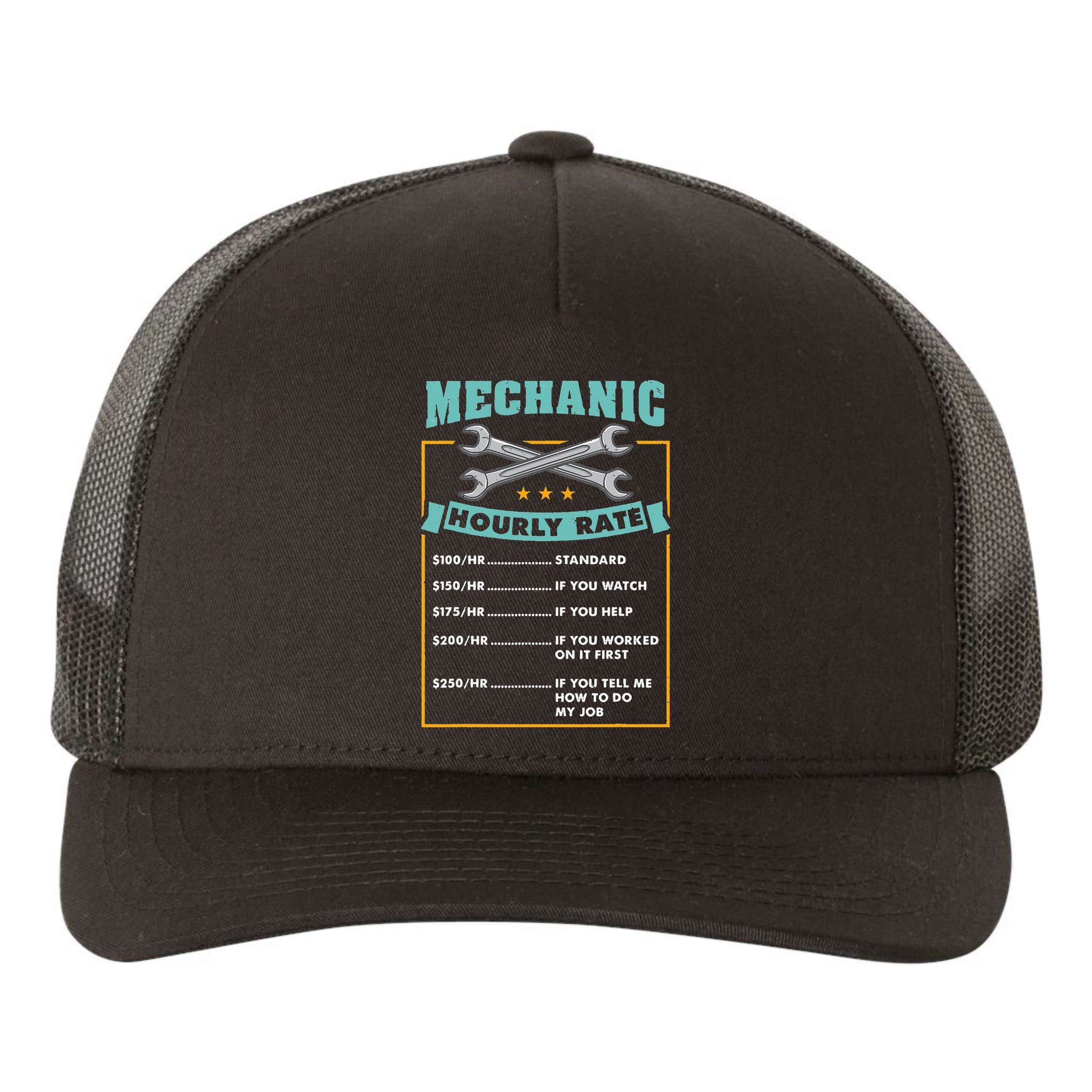 Mechanic Hourly Rate Mechanic Gift Yupoong Adult 5-Panel Trucker Hat