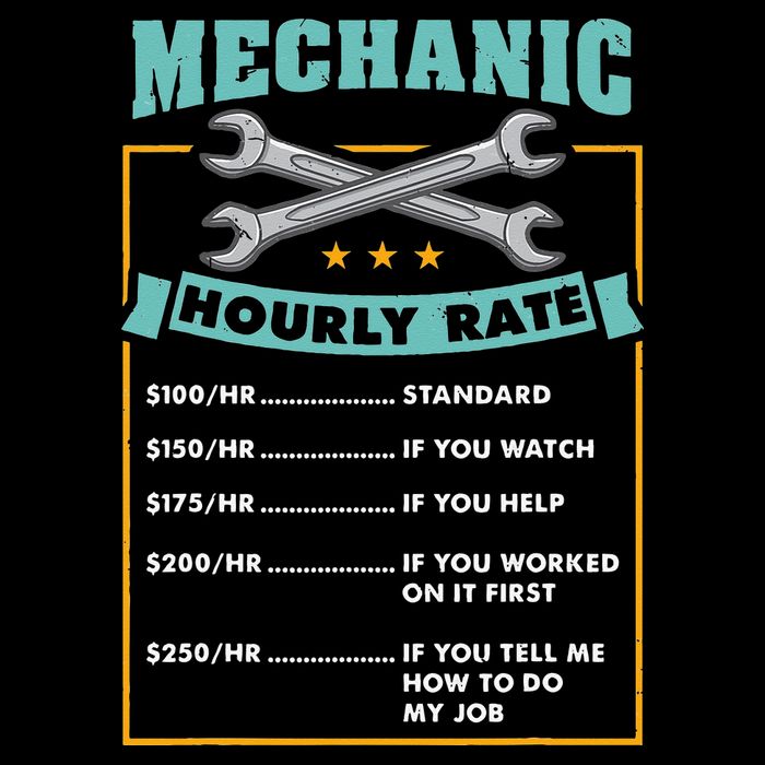 Mechanic Hourly Rate Mechanic Gift Cooling Performance Crew T-Shirt