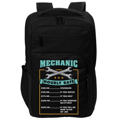 Mechanic Hourly Rate Mechanic Gift Impact Tech Backpack