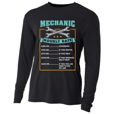 Mechanic Hourly Rate Mechanic Gift Cooling Performance Long Sleeve Crew