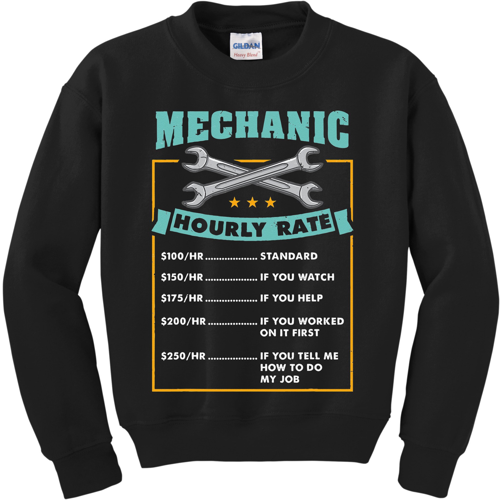 Mechanic Hourly Rate Mechanic Gift Kids Sweatshirt