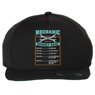 Mechanic Hourly Rate Mechanic Gift Wool Snapback Cap