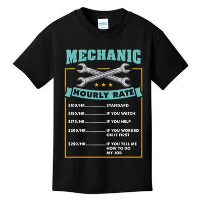 Mechanic Hourly Rate Mechanic Gift Kids T-Shirt