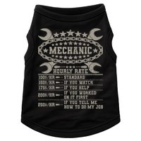 Mechanic Hourly Rate Saying Retro Car Guy Funny Mechanic Doggie Tank
