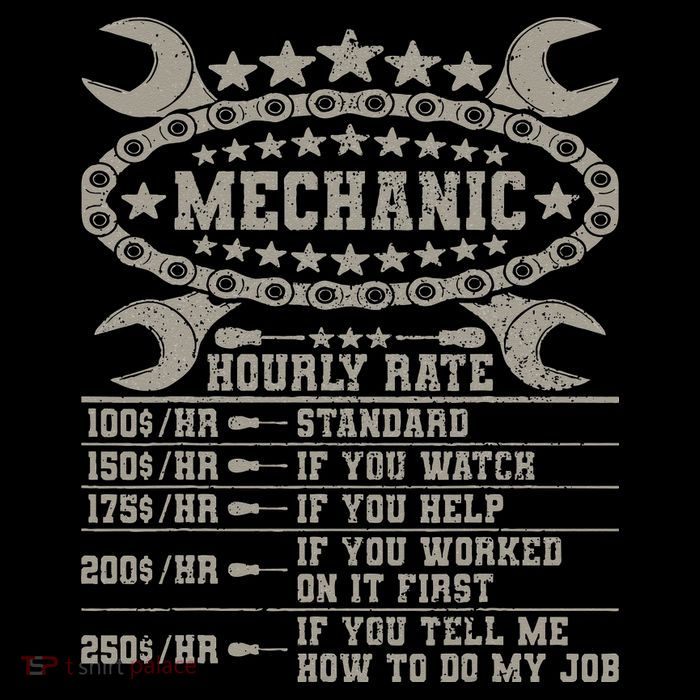 Mechanic Hourly Rate Saying Retro Car Guy Funny Mechanic Sustainable Bucket Hat