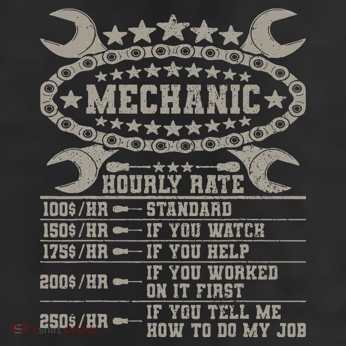 Mechanic Hourly Rate Saying Retro Car Guy Funny Mechanic 11oz C Handle Ceramic Mug