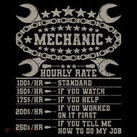 Mechanic Hourly Rate Saying Retro Car Guy Funny Mechanic Toddler Sweatshirt