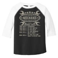 Mechanic Hourly Rate Saying Retro Car Guy Funny Mechanic Toddler Fine Jersey T-Shirt