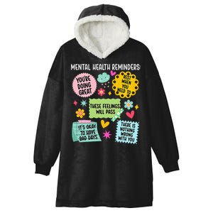 Mental Health Reminders Mental Health Awareness Month Hooded Wearable Blanket