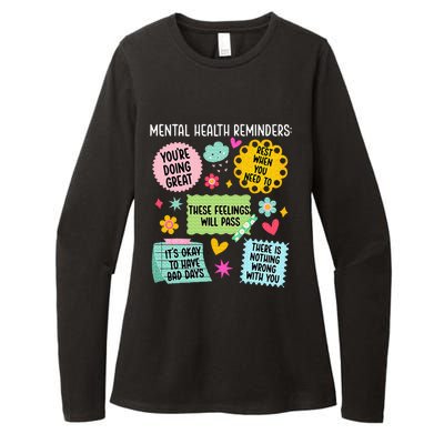 Mental Health Reminders Mental Health Awareness Month Womens CVC Long Sleeve Shirt