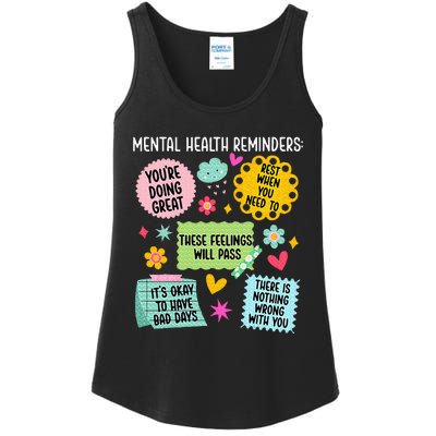 Mental Health Reminders Mental Health Awareness Month Ladies Essential Tank