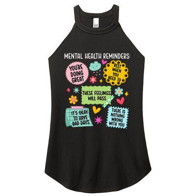 Mental Health Reminders Mental Health Awareness Month Women's Perfect Tri Rocker Tank