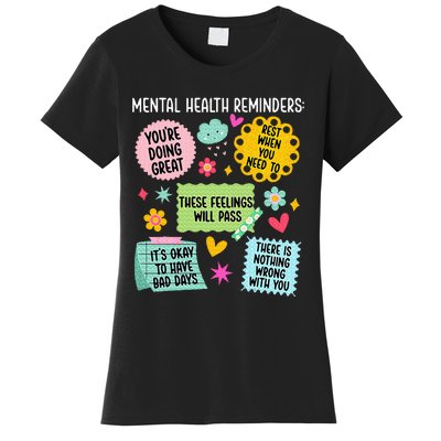 Mental Health Reminders Mental Health Awareness Month Women's T-Shirt