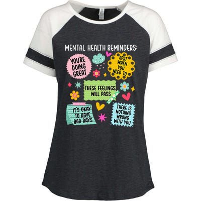 Mental Health Reminders Mental Health Awareness Month Enza Ladies Jersey Colorblock Tee