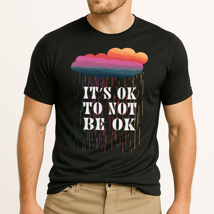 Mental Health Rain It's OKAY To Not Be Ok Cooling Performance Crew T-Shirt