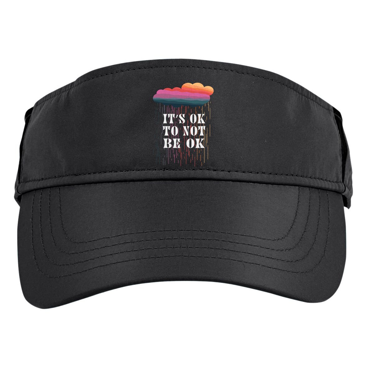 Mental Health Rain It's OKAY To Not Be Ok Adult Drive Performance Visor