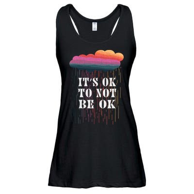 Mental Health Rain It's OKAY To Not Be Ok Ladies Essential Flowy Tank