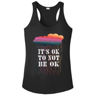 Mental Health Rain It's OKAY To Not Be Ok Ladies PosiCharge Competitor Racerback Tank