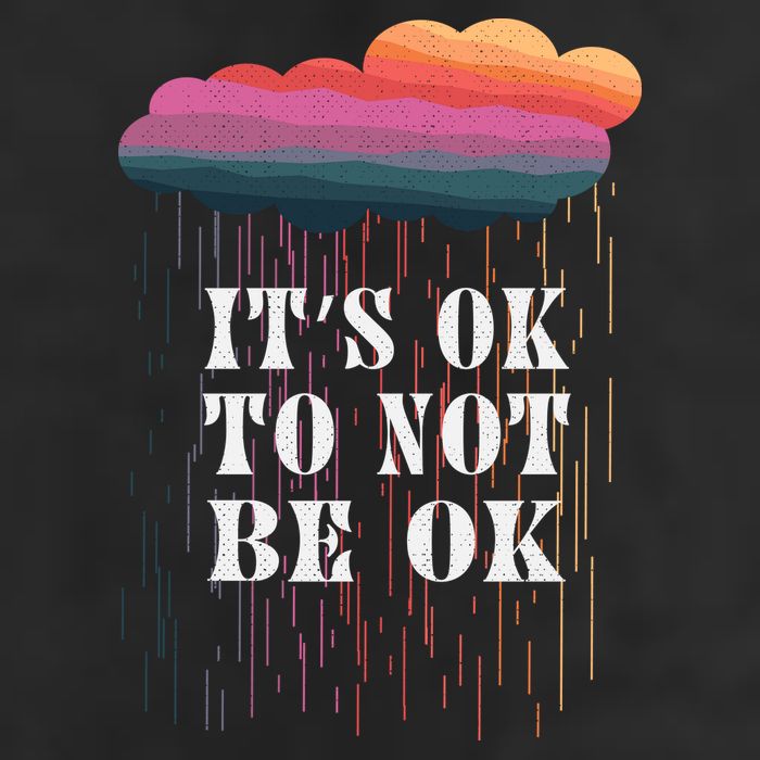 Mental Health Rain It's OKAY To Not Be Ok Golf Towel