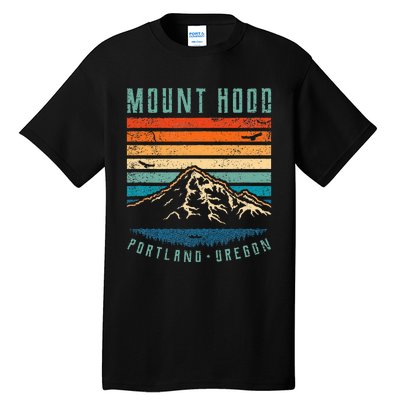 Mt Hood Retro Mount Hood Portland Oregon Tall T-Shirt