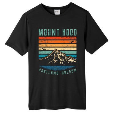 Mt Hood Retro Mount Hood Portland Oregon Tall Fusion ChromaSoft Performance T-Shirt