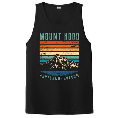 Mt Hood Retro Mount Hood Portland Oregon PosiCharge Competitor Tank