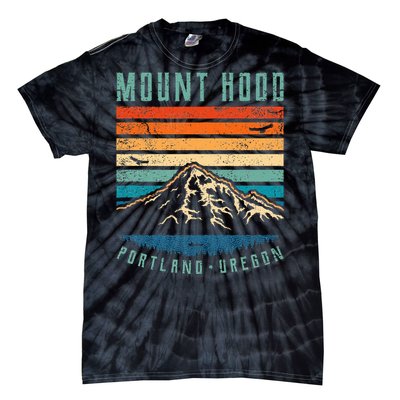 Mt Hood Retro Mount Hood Portland Oregon Tie-Dye T-Shirt