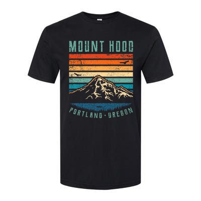 Mt Hood Retro Mount Hood Portland Oregon Softstyle CVC T-Shirt