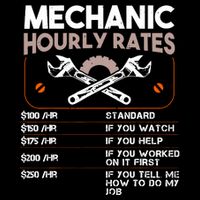 Mechanic Hourly Rate Gift For Funny Labor Rates City Backpack