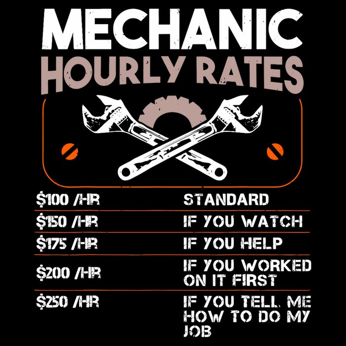 Mechanic Hourly Rate Gift For Funny Labor Rates City Backpack