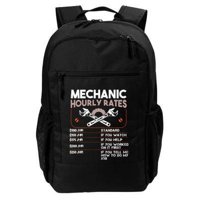 Mechanic Hourly Rate Gift For Funny Labor Rates Backpack