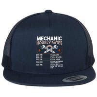Mechanic Hourly Rate Gift For Funny Labor Rates Flat Bill Trucker Hat