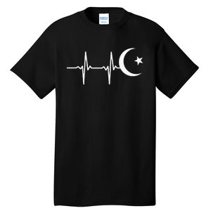 Muslim heartbeats, Ramadan Kareem moon Crescent Eid Tall T-Shirt