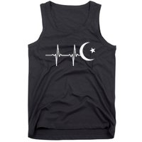 Muslim heartbeats, Ramadan Kareem moon Crescent Eid Tank Top