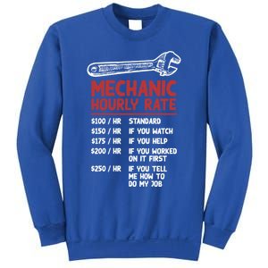 Mechanic Hourly Rate Funny Car Motorcycle Labor Gift Meaningful Gift Sweatshirt