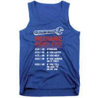 Mechanic Hourly Rate Funny Car Motorcycle Labor Gift Meaningful Gift Tank Top