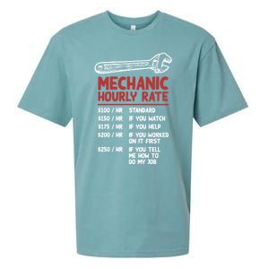 Mechanic Hourly Rate Funny Car Motorcycle Labor Gift Meaningful Gift Sueded Cloud Jersey T-Shirt