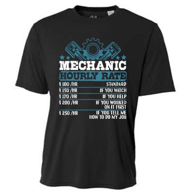 Mechanic Hourly Rate | Auto Mechanic Gifts Cooling Performance Crew T-Shirt