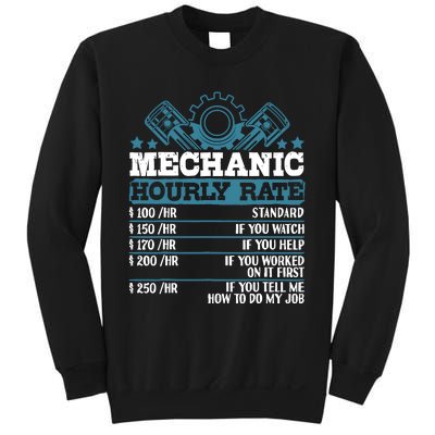 Mechanic Hourly Rate | Auto Mechanic Gifts Sweatshirt