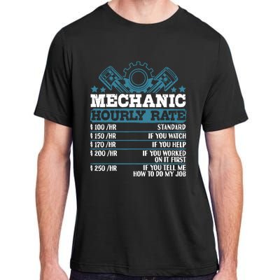 Mechanic Hourly Rate | Auto Mechanic Gifts Adult ChromaSoft Performance T-Shirt