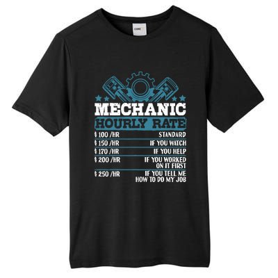 Mechanic Hourly Rate | Auto Mechanic Gifts Tall Fusion ChromaSoft Performance T-Shirt