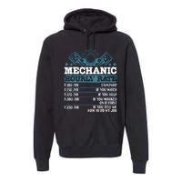 Mechanic Hourly Rate | Auto Mechanic Gifts Premium Hoodie