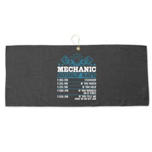 Mechanic Hourly Rate | Auto Mechanic Gifts Large Microfiber Waffle Golf Towel