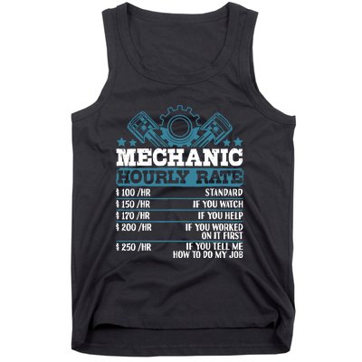 Mechanic Hourly Rate | Auto Mechanic Gifts Tank Top